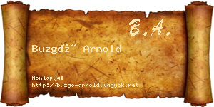 Buzgó Arnold névjegykártya