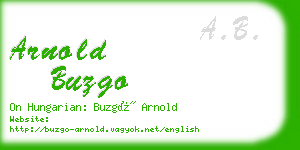 arnold buzgo business card